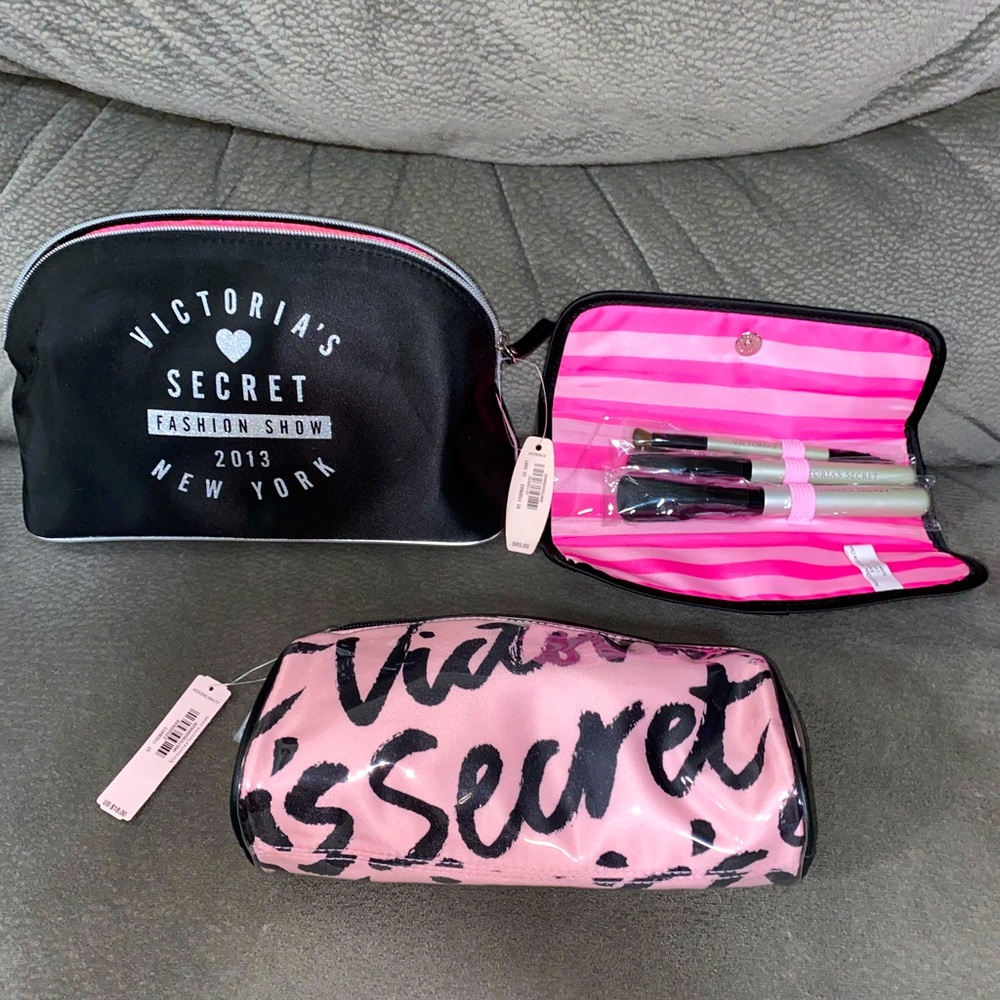Victoria’s Secret 3 piece bag set with Makeup Brushes
